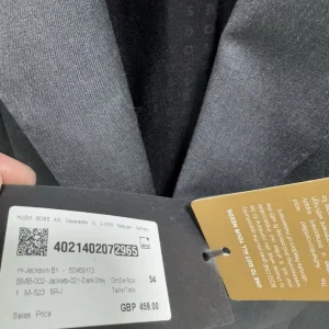 BOSS ONE The Suit Super120 Finest Italian Wool Dark Grey Blazer 44R Regular fit - Image 3
