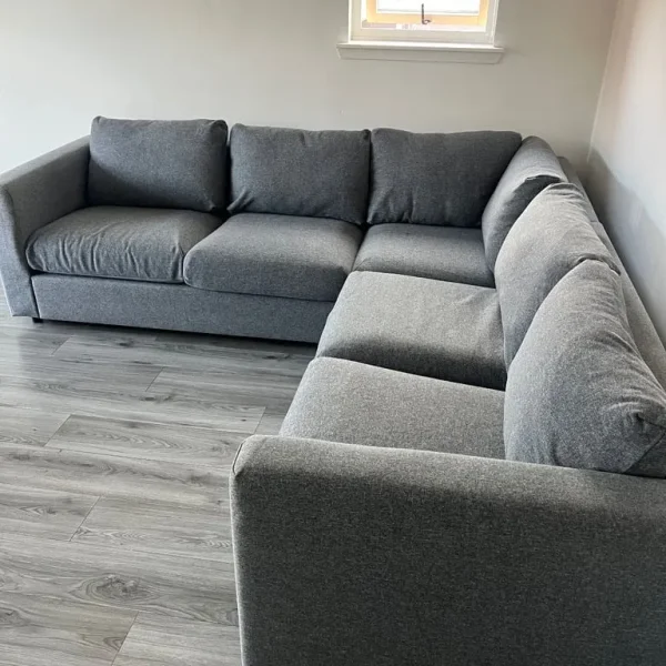 Grey corner couch