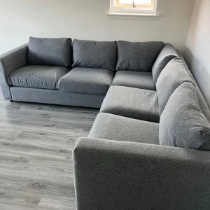 Grey corner couch