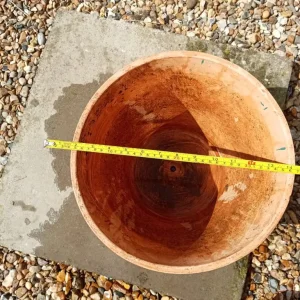 Large marble effect plant pot