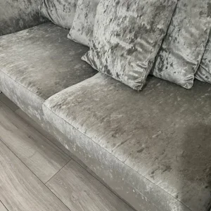 2 X grey velvet sofas - Image 3