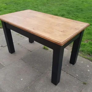 Reclaimed Black Rustic Farmhouse Dining Table - Image 4