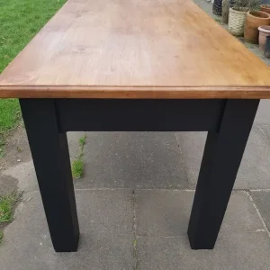 Reclaimed Black Rustic Farmhouse Dining Table - Image 8