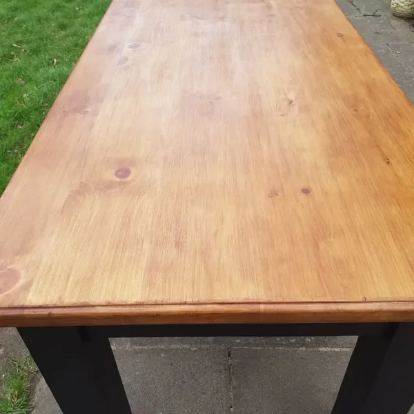 Reclaimed Black Rustic Farmhouse Dining Table
