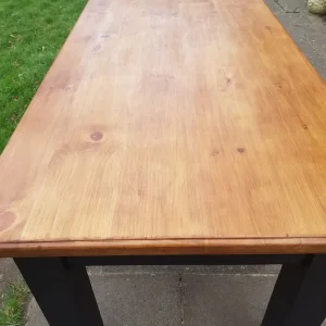 Reclaimed Black Rustic Farmhouse Dining Table