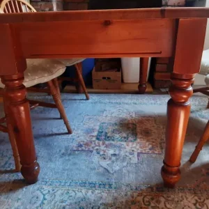 Solid Wooden Dining Table and 4 Chairs - Image 2