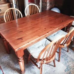 Solid Wooden Dining Table and 4 Chairs