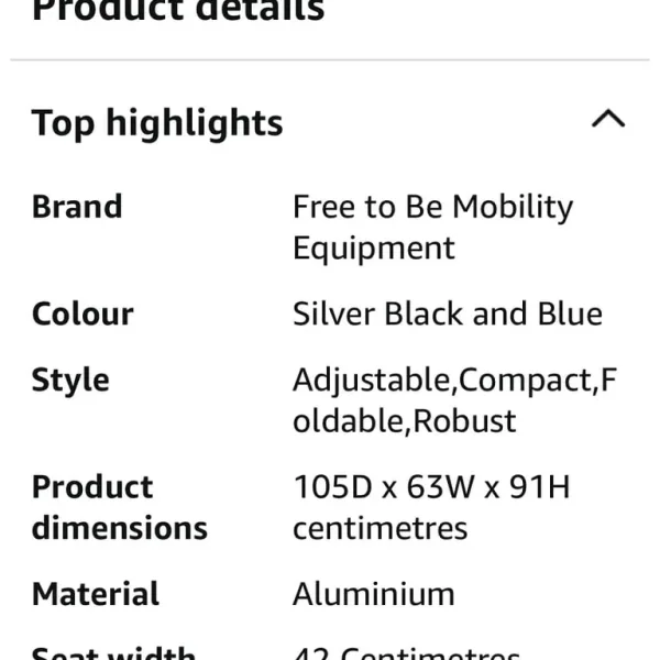 Self-propel wheelchair, nearly new