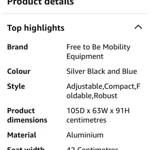 Self-propel wheelchair, nearly new