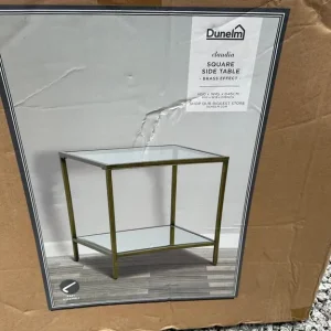 Dunelm brass effect side table
