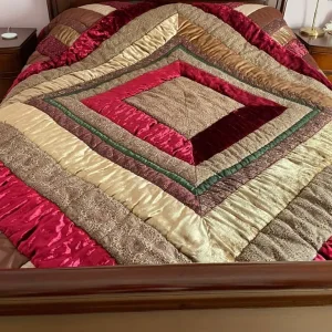 Velvet Patchwork Bedspread - Image 2