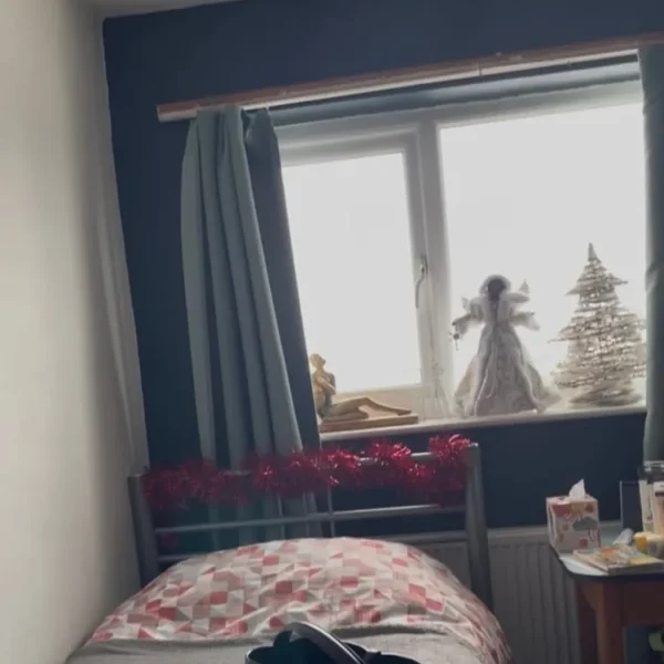 Single bed with mattress