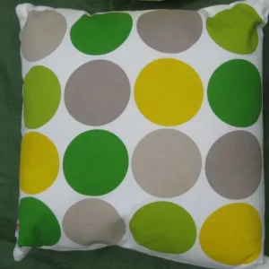 Large Ben de Lisi Cushion and Round Smiley Face Cushion - Image 2