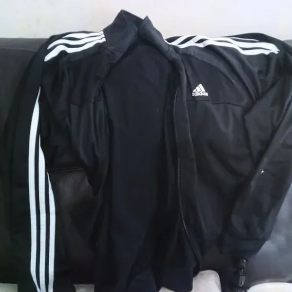 Ladies vintage retro black Adidas jacket