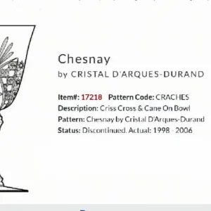 Set of 6 Chesnay Crystal Glasses - Image 7