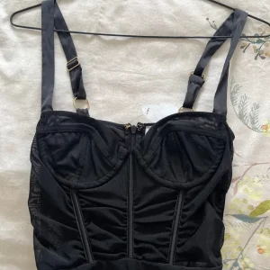 Oh Polly Sheer Mesh Underwired Mini Dress in Black - Image 3