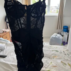Oh Polly Sheer Mesh Underwired Mini Dress in Black - Image 6