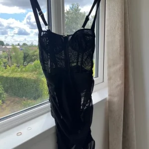 Oh Polly Sheer Mesh Underwired Mini Dress in Black - Image 8
