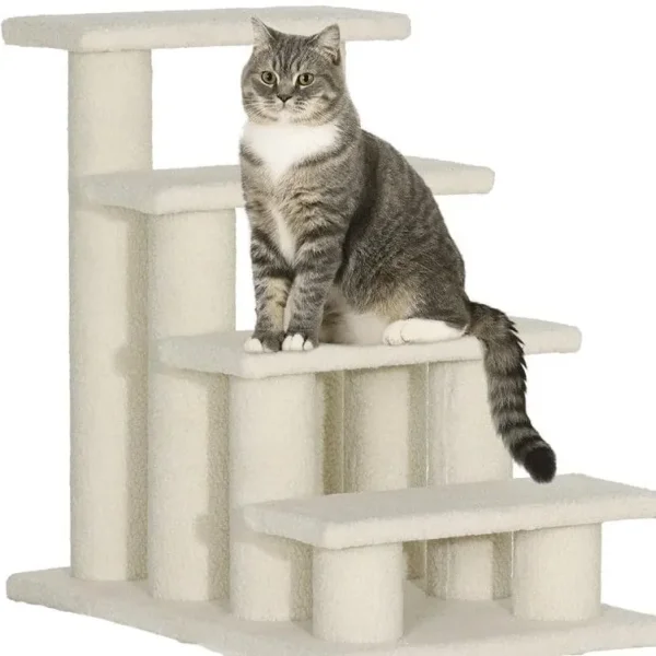 PawHut Dog Steps for Bed 4 Step Pet Stairs