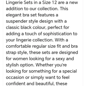 Allure supender lingerie size 12 - Image 3
