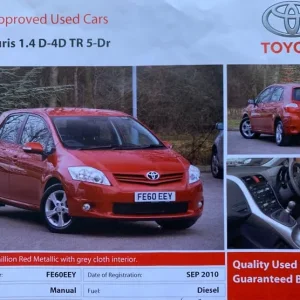 Toyota, AURIS, Hatchback, 2010, Manual, 1364 (cc), 5 doors - Image 7