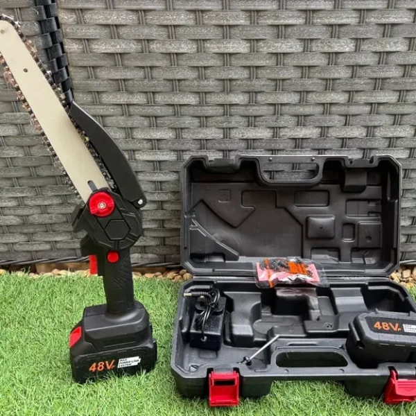 Handheld cordless chainsaw and pruner