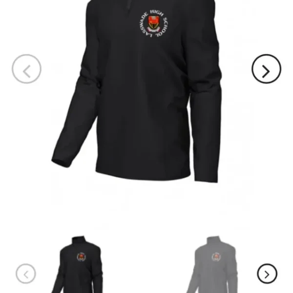 2 Lasswade high school zip tops size 30/32 Large youth 12/13 excellent condition