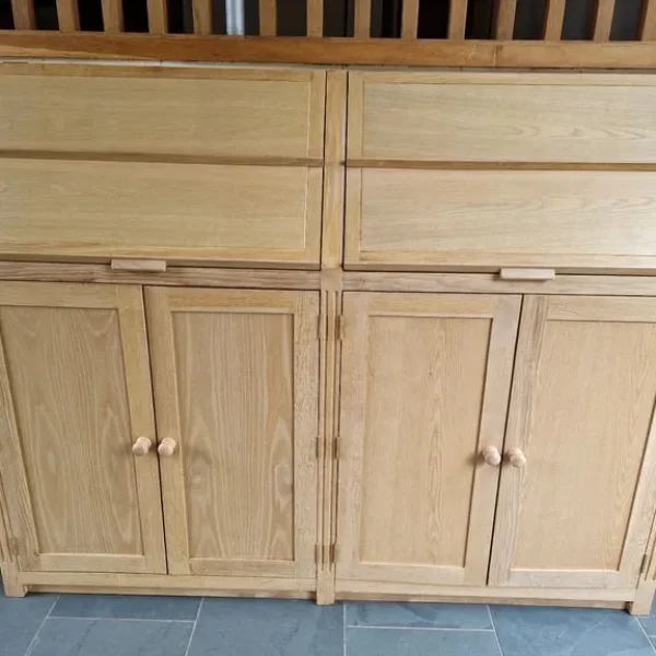 Oak storage and display unit