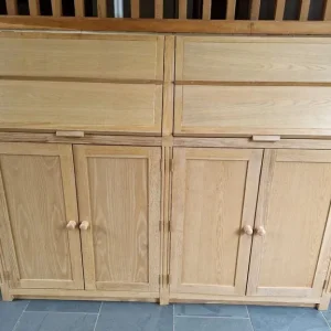 Oak storage and display unit