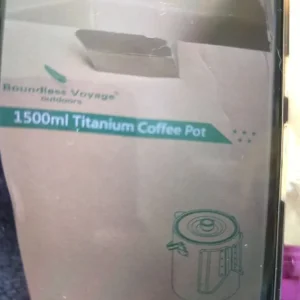 Titanium coffee pot 1.5L with two mugs - Image 2