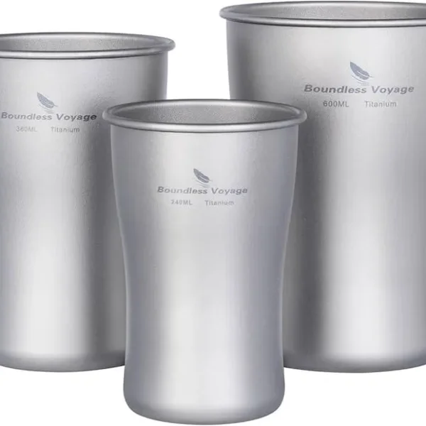 Titanium coffee pot 1.5L with two mugs