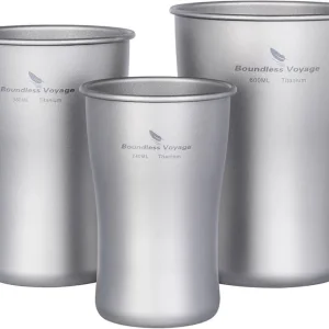 Titanium coffee pot 1.5L with two mugs