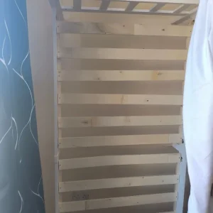 Clean foam mattress with two single beds and one double bed