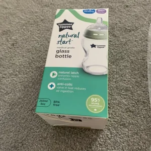 Tommee Tippee Microsteri steam steriliser and glass bottle unused - Image 2