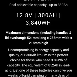 Lithium 300ah Titan Leisure Battery - Image 4
