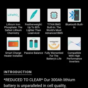 Lithium 300ah Titan Leisure Battery - Image 5