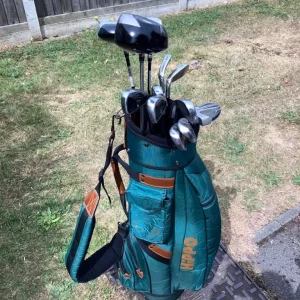 Men’s Golf Clubs Driver 3 & 7 Woods 3-9 Irons Pitching Wedge Putter Hippo Cart Bag - Image 2
