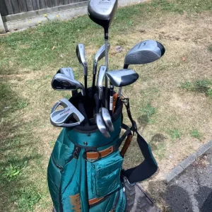 Men’s Golf Clubs Driver 3 & 7 Woods 3-9 Irons Pitching Wedge Putter Hippo Cart Bag - Image 4