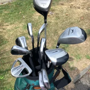 Men’s Golf Clubs Driver 3 & 7 Woods 3-9 Irons Pitching Wedge Putter Hippo Cart Bag - Image 5