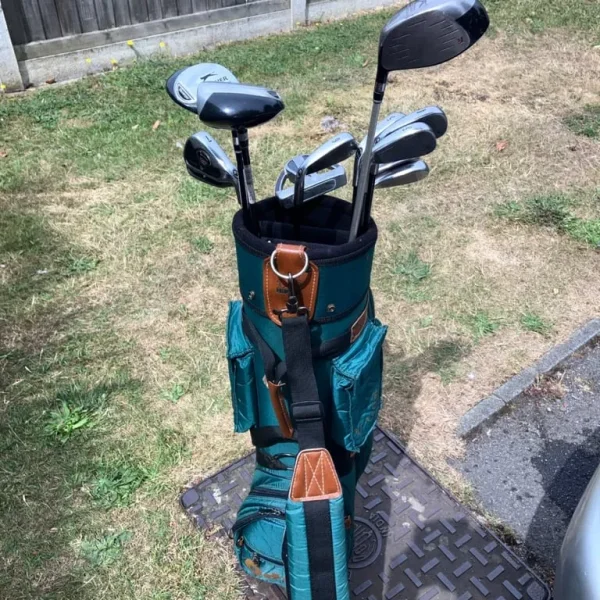 Men’s Golf Clubs Driver 3 & 7 Woods 3-9 Irons Pitching Wedge Putter Hippo Cart Bag