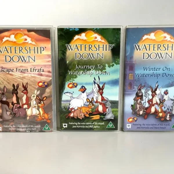Complete set of Vintage Watership Down VHS tapes