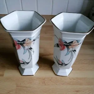 Pair of Vintage Royal Winton Floral Vases
