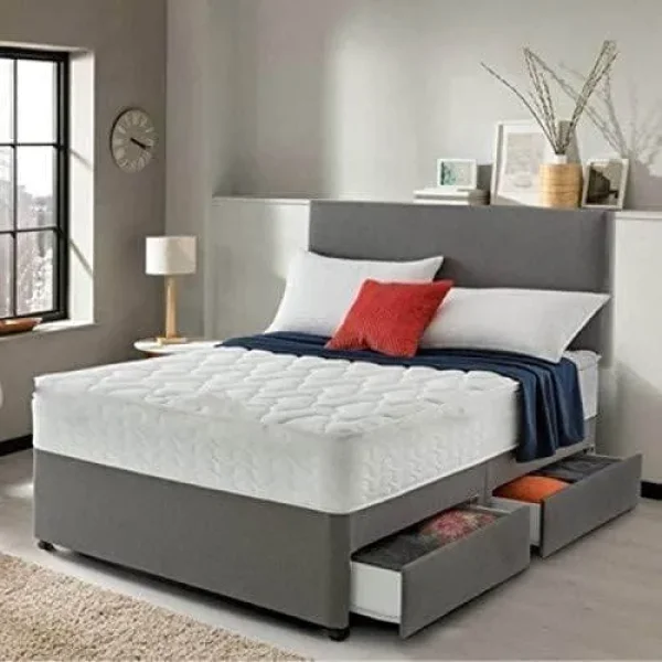 double divan bed with mattress – ready to use, no assembly