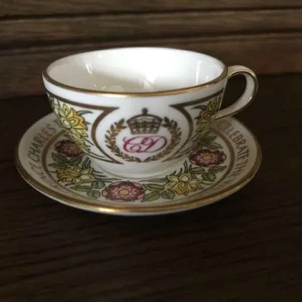 Spode Miniature Cup And Saucer – Prince Charles And Lady Diana Wedding