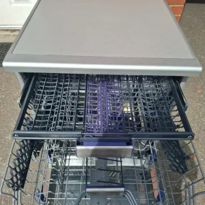 Beko stainless steel dishwasher with catlery drawer on top - Image 5