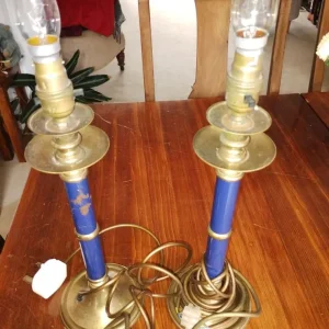 2 brass heavy electric lamps - Image 4