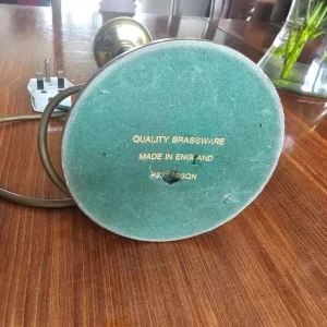 2 brass heavy electric lamps
