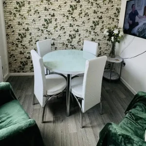 Glass Dining Table with 4 or 6 Chairs - Image 2
