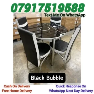 Glass Dining Table with 4 or 6 Chairs - Image 3