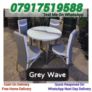 Glass Dining Table with 4 or 6 Chairs - Image 4
